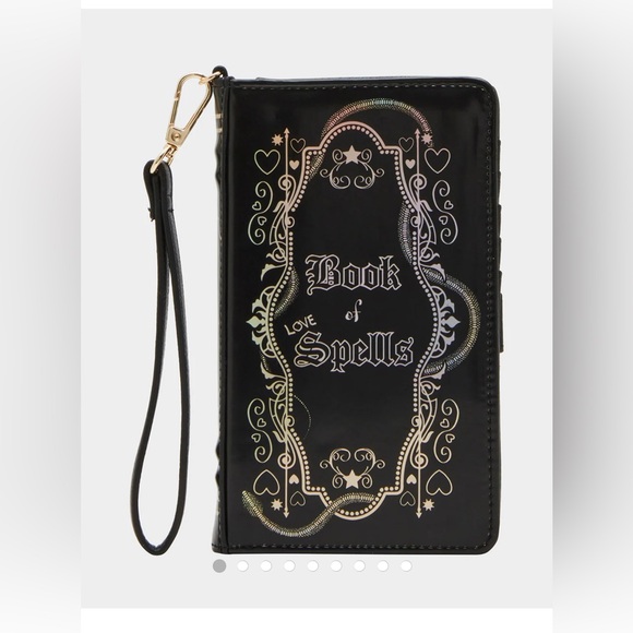 Betsey Johnson Handbags - Betsey Johnson Black 'Book of Spells' Wristlet